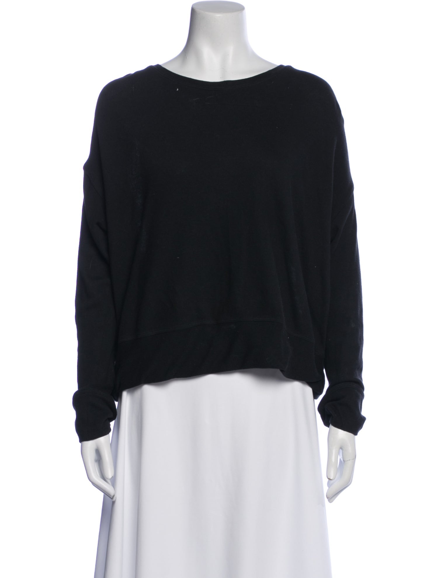 Raquel Allegra Bateau Neckline Long Sleeve Sweatshirt