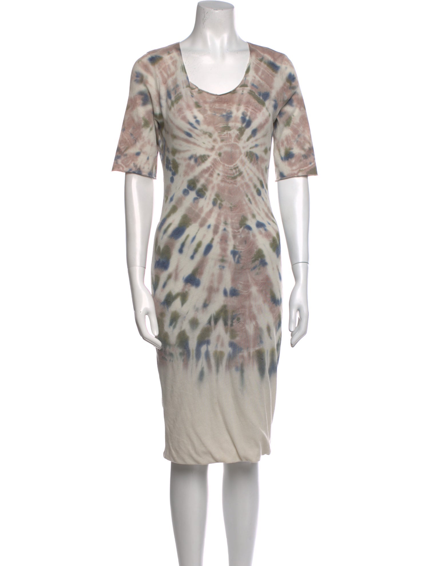 Raquel Allegra Tie-Dye Print Knee-Length Dress