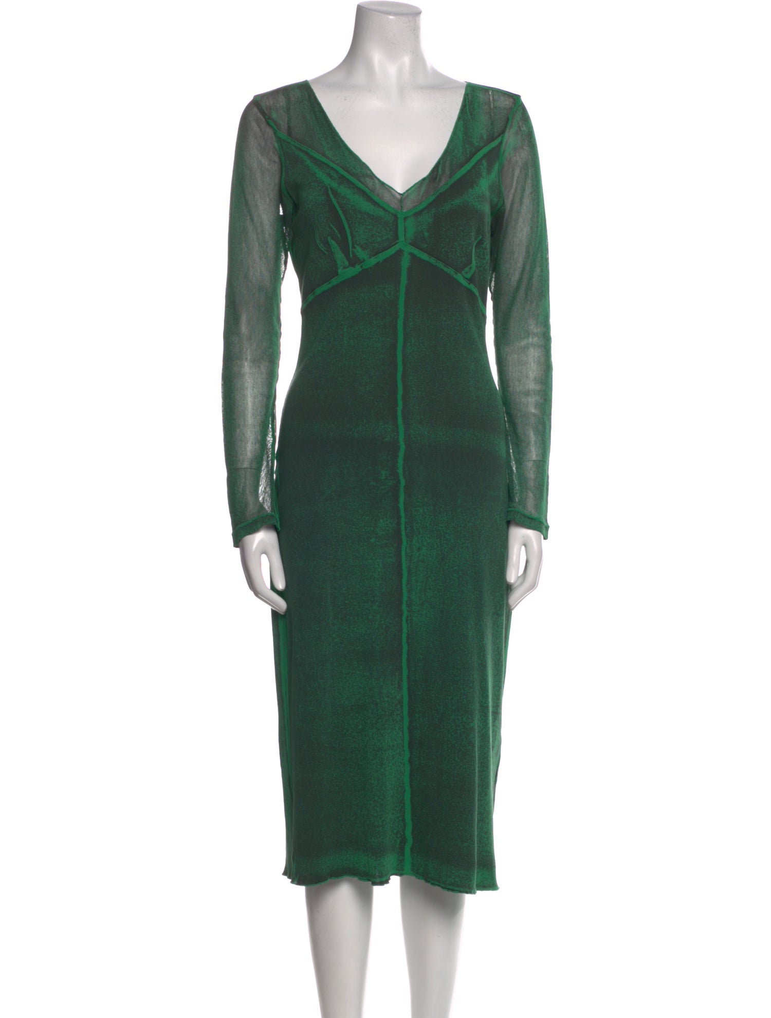 Raquel Allegra V-Neck Midi Length Dress