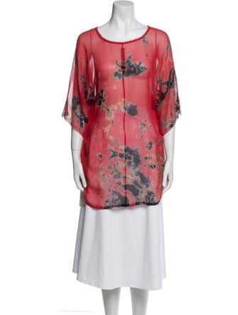 Raquel Allegra Silk Floral Print Tunic