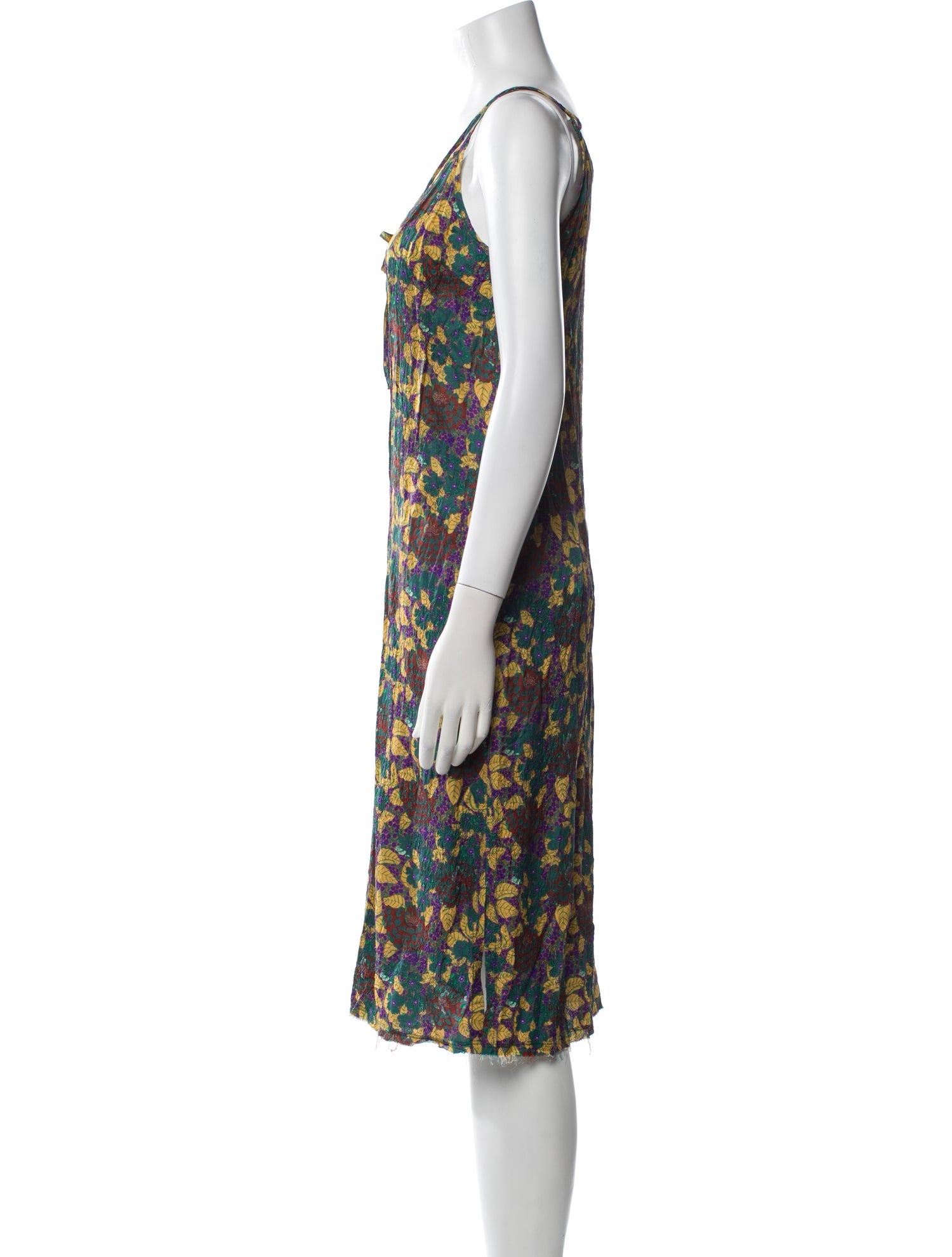 Raquel Allegra Floral Print Midi Length Dress