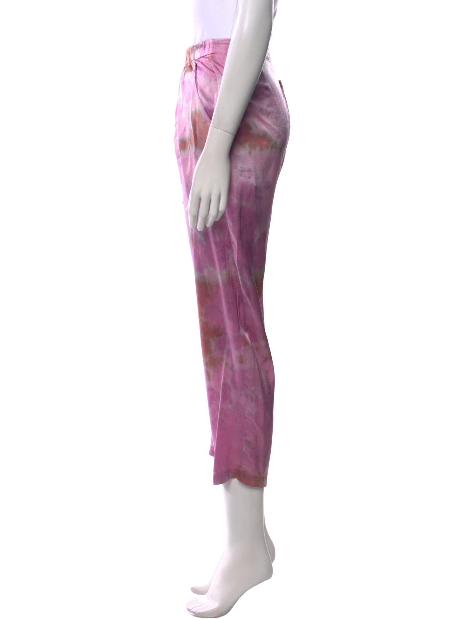 Raquel Allegra Silk Straight Leg Pants