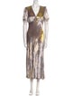 Raquel Allegra Printed Long Dress