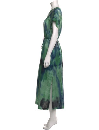 Raquel Allegra Tie-Dye Print Long Dress