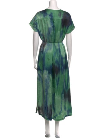 Raquel Allegra Tie-Dye Print Long Dress