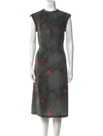 Raquel Allegra Silk Midi Length Dress