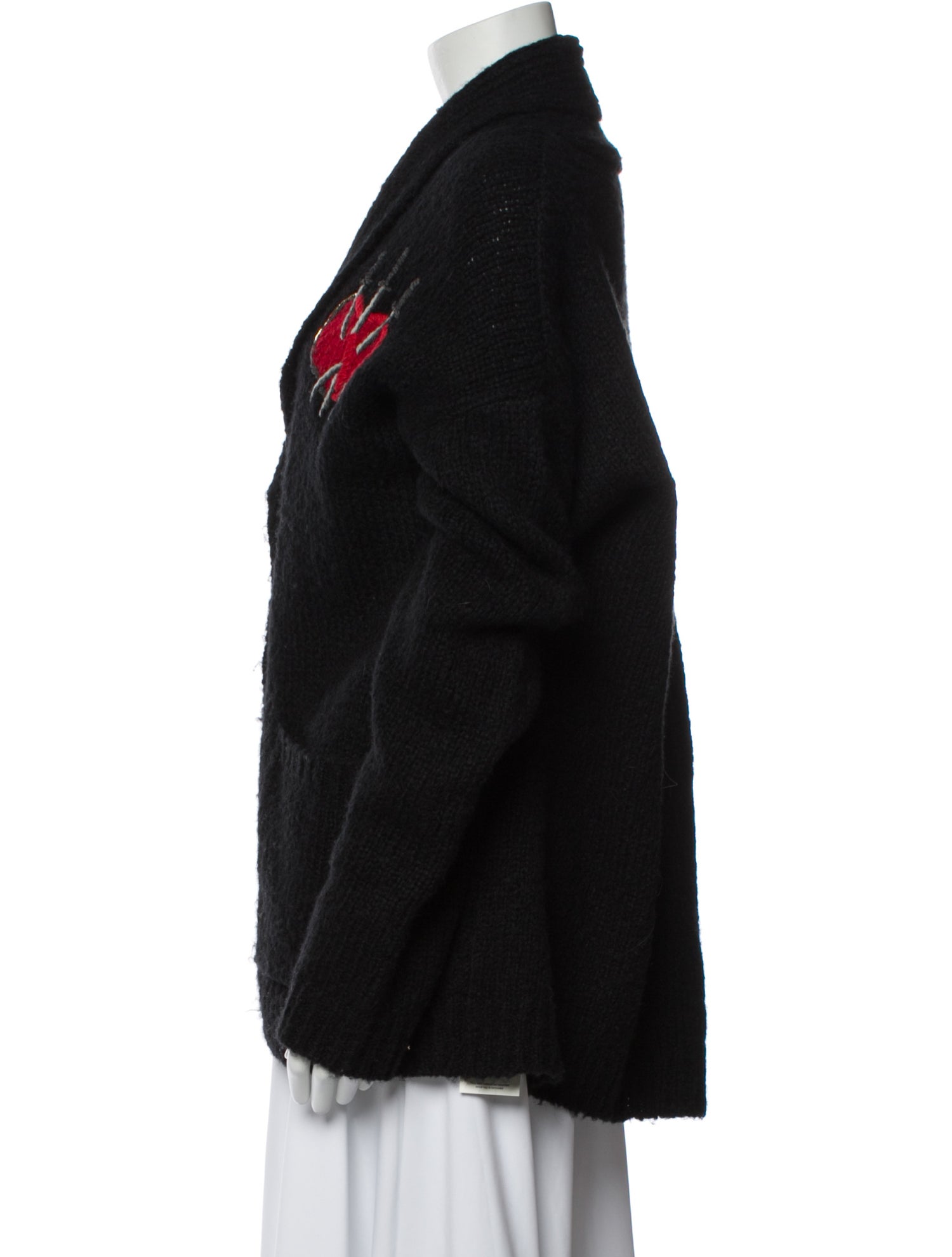 Raquel Allegra Printed V-Neck Sweater