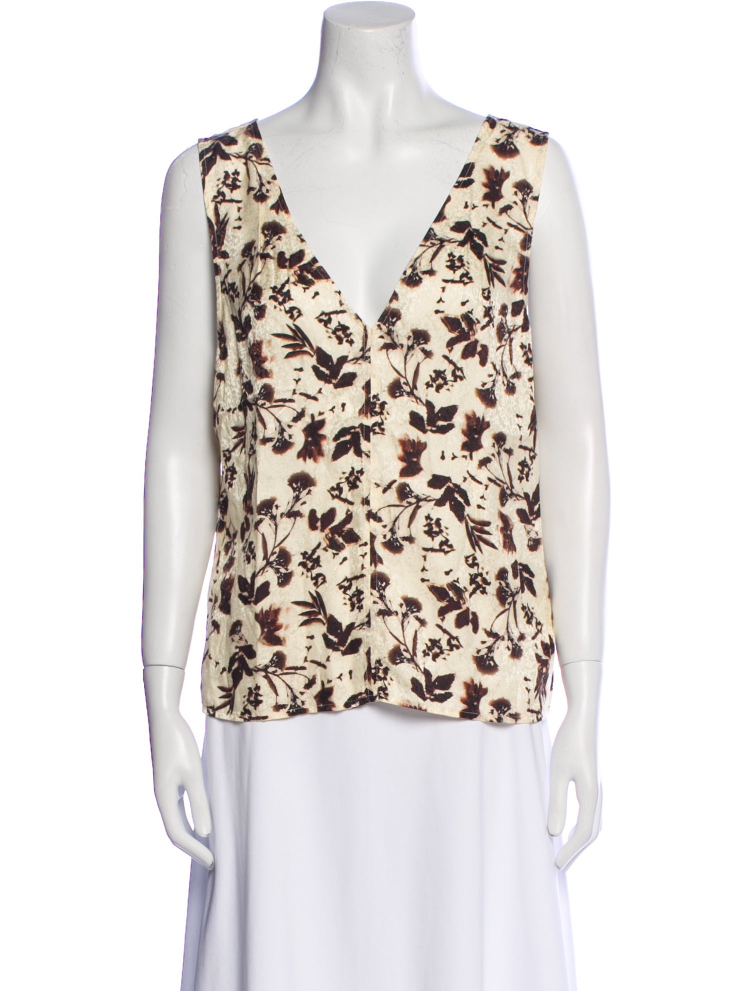 Raquel Allegra Silk Floral Print Blouse