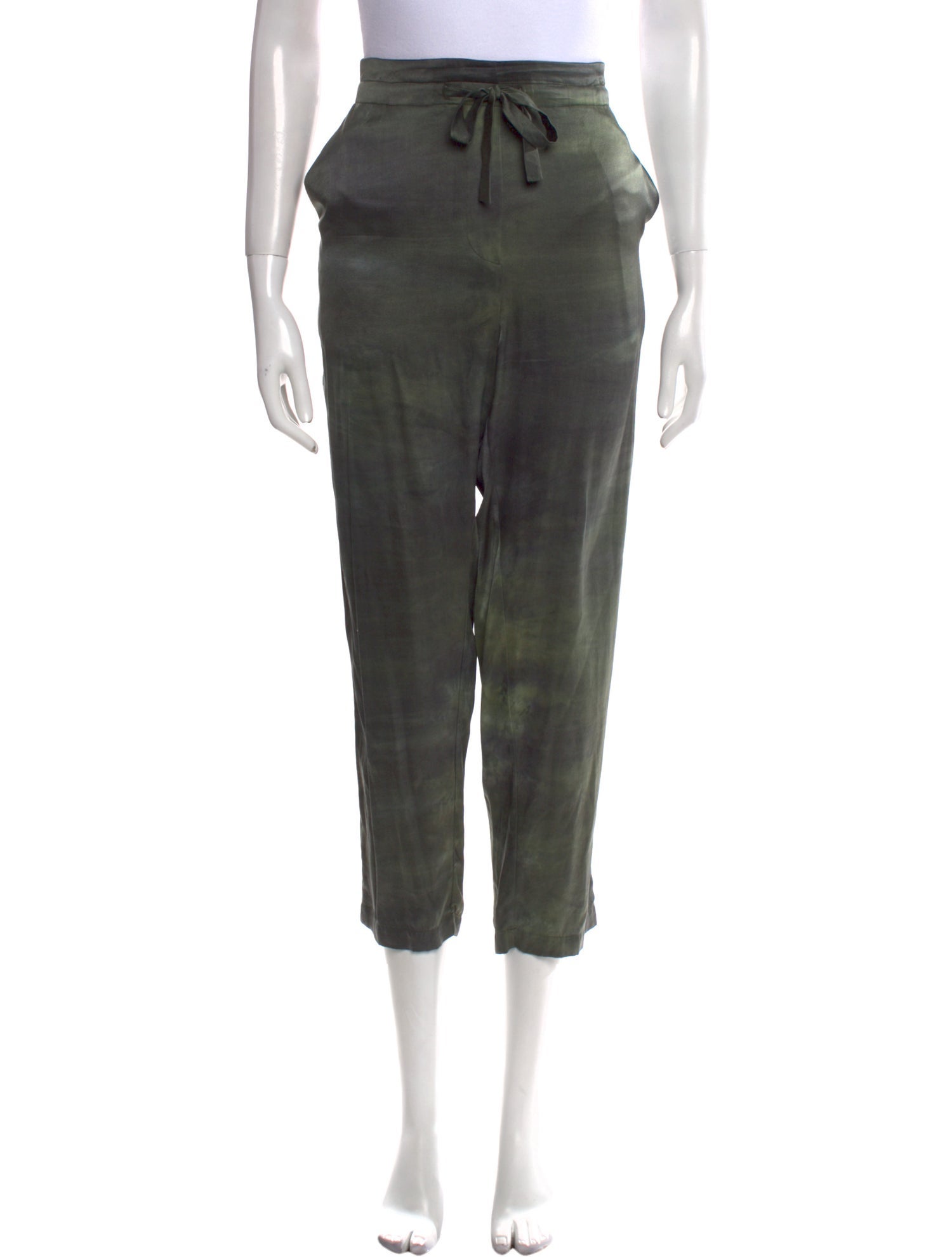Raquel Allegra Silk Straight Leg Pants
