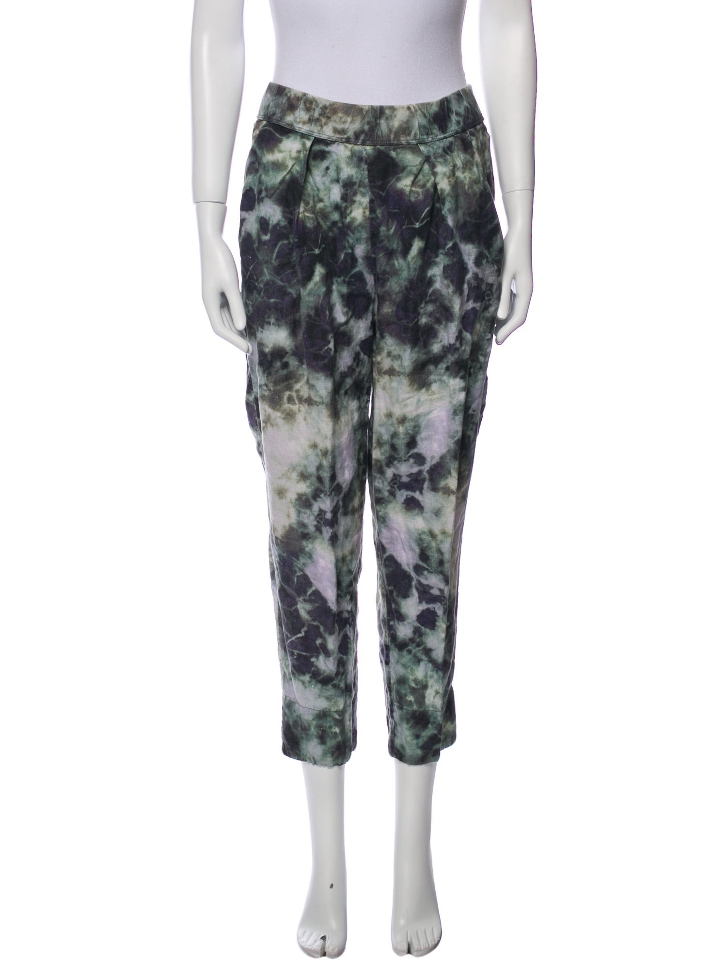 Raquel Allegra Tie-Dye Print Skinny Leg Pants
