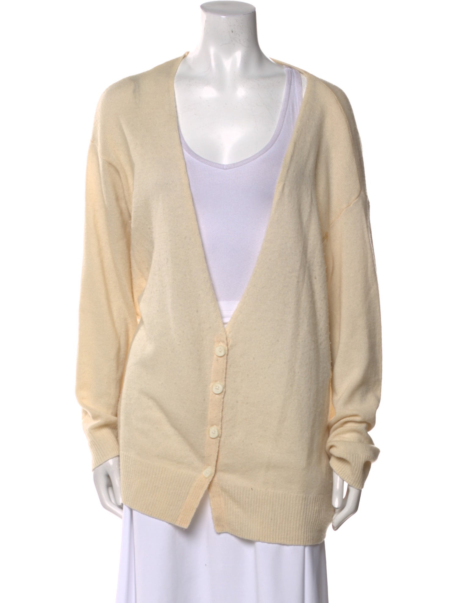 Raquel Allegra Merino Wool V-Neck Sweater