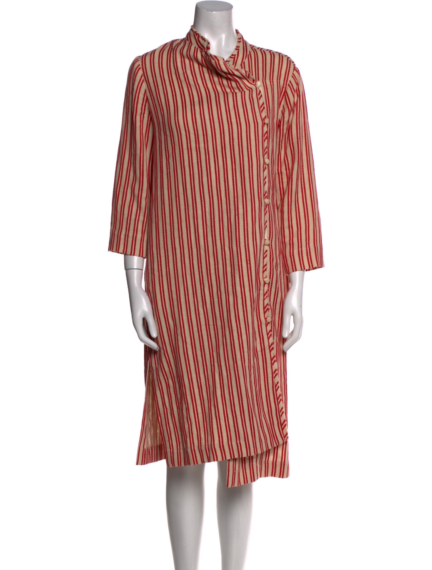 Raquel Allegra Striped Midi Length Dress