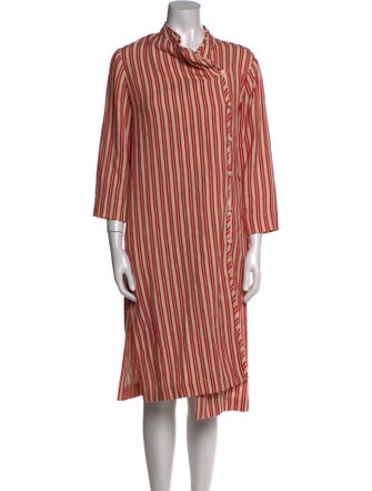 Raquel Allegra Striped Midi Length Dress