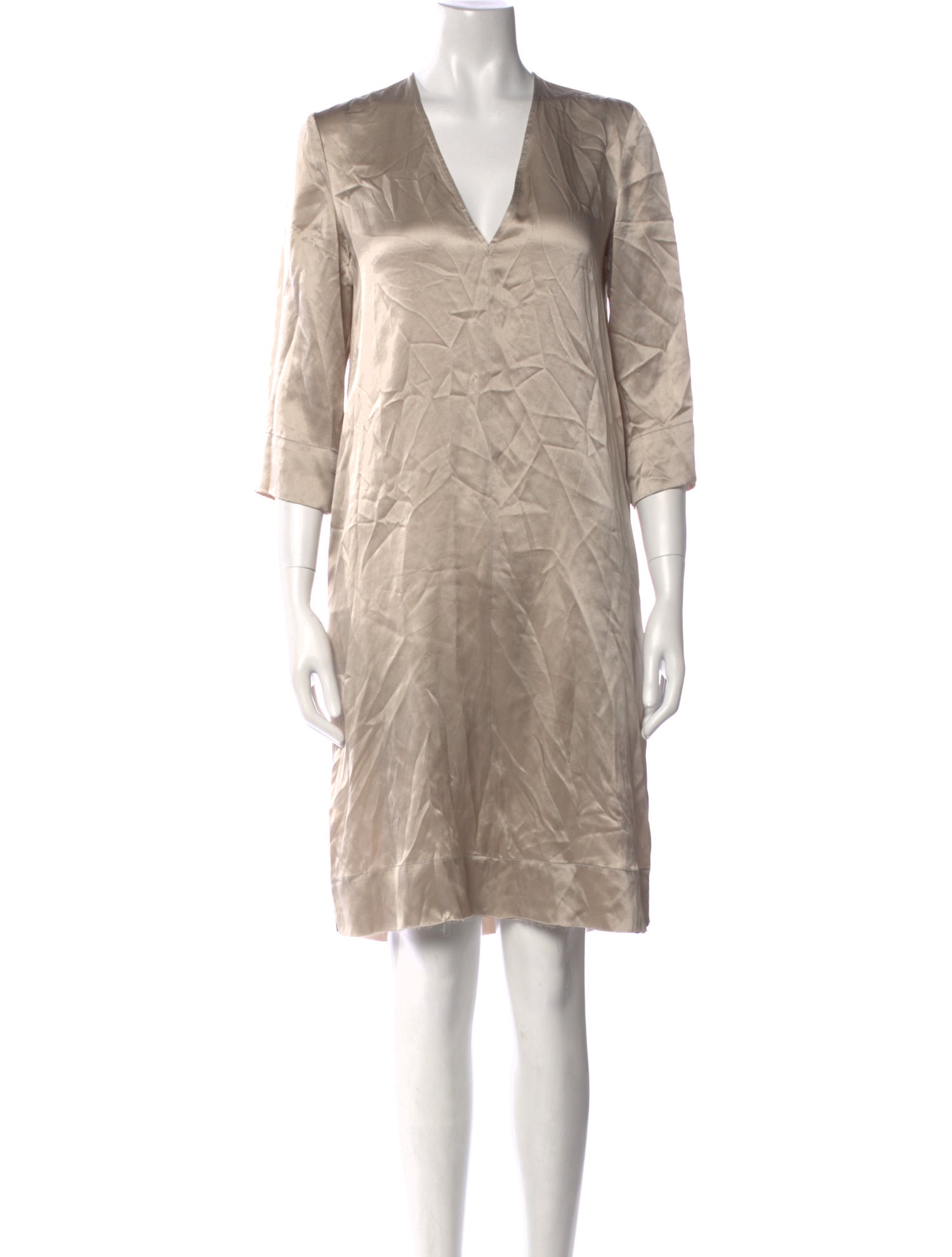 Raquel Allegra V-Neck Knee-Length Dress