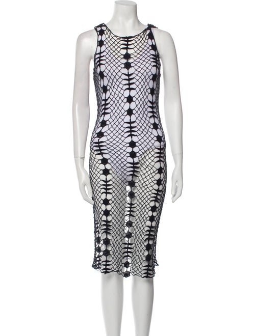 Raquel Allegra Printed Knee-Length Dress