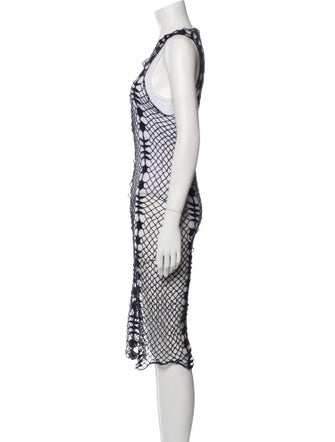 Raquel Allegra Printed Knee-Length Dress