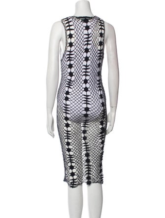 Raquel Allegra Printed Knee-Length Dress