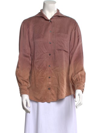 Raquel Allegra Long Sleeve Button-Up Top