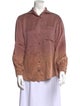 Raquel Allegra Long Sleeve Button-Up Top