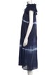 Raquel Allegra Tie-Dye Print Midi Length Dress