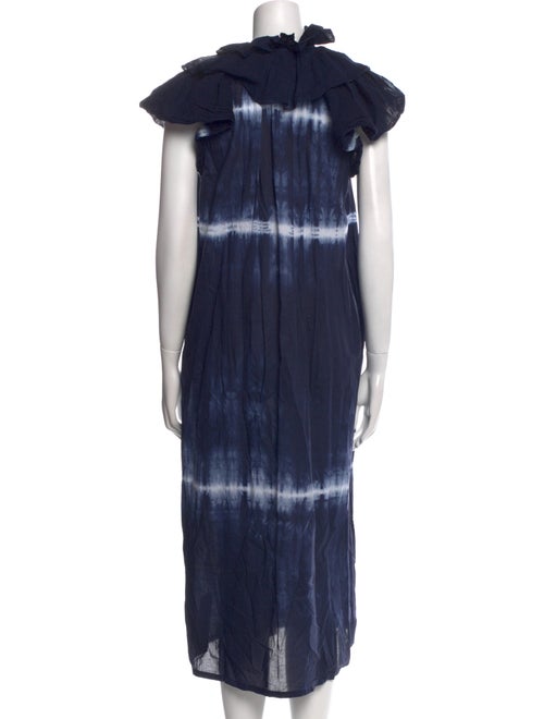 Raquel Allegra Tie-Dye Print Midi Length Dress