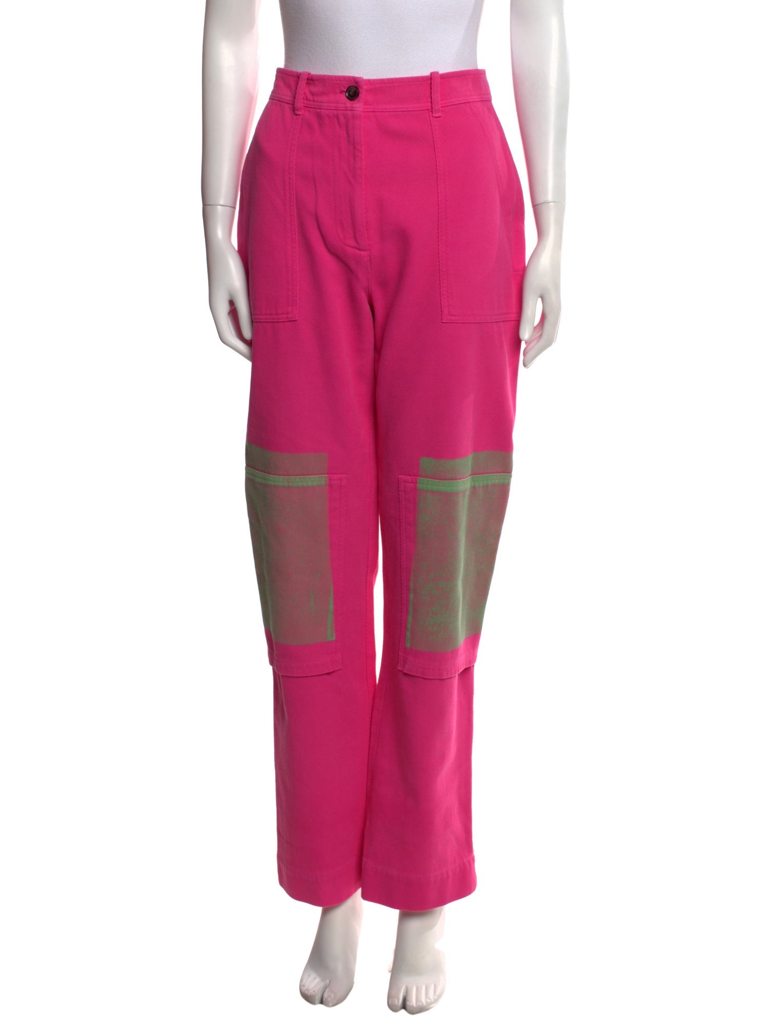 Raquel Allegra Colorblock Pattern Wide Leg Pants