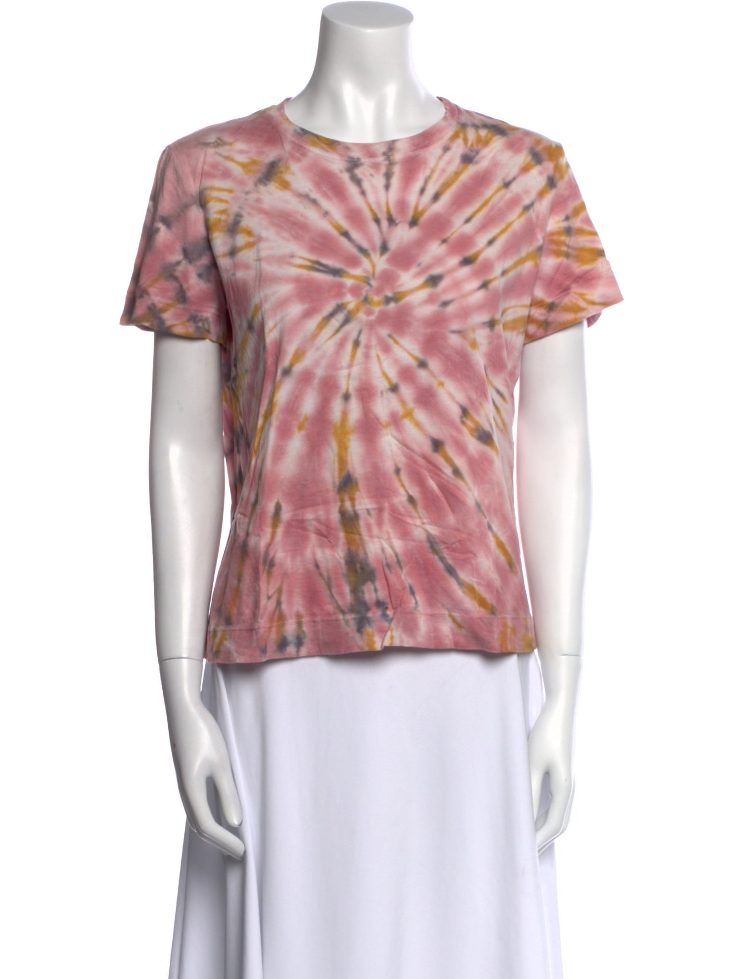 Raquel Allegra Tie-Dye Print Crew Neck T-Shirt