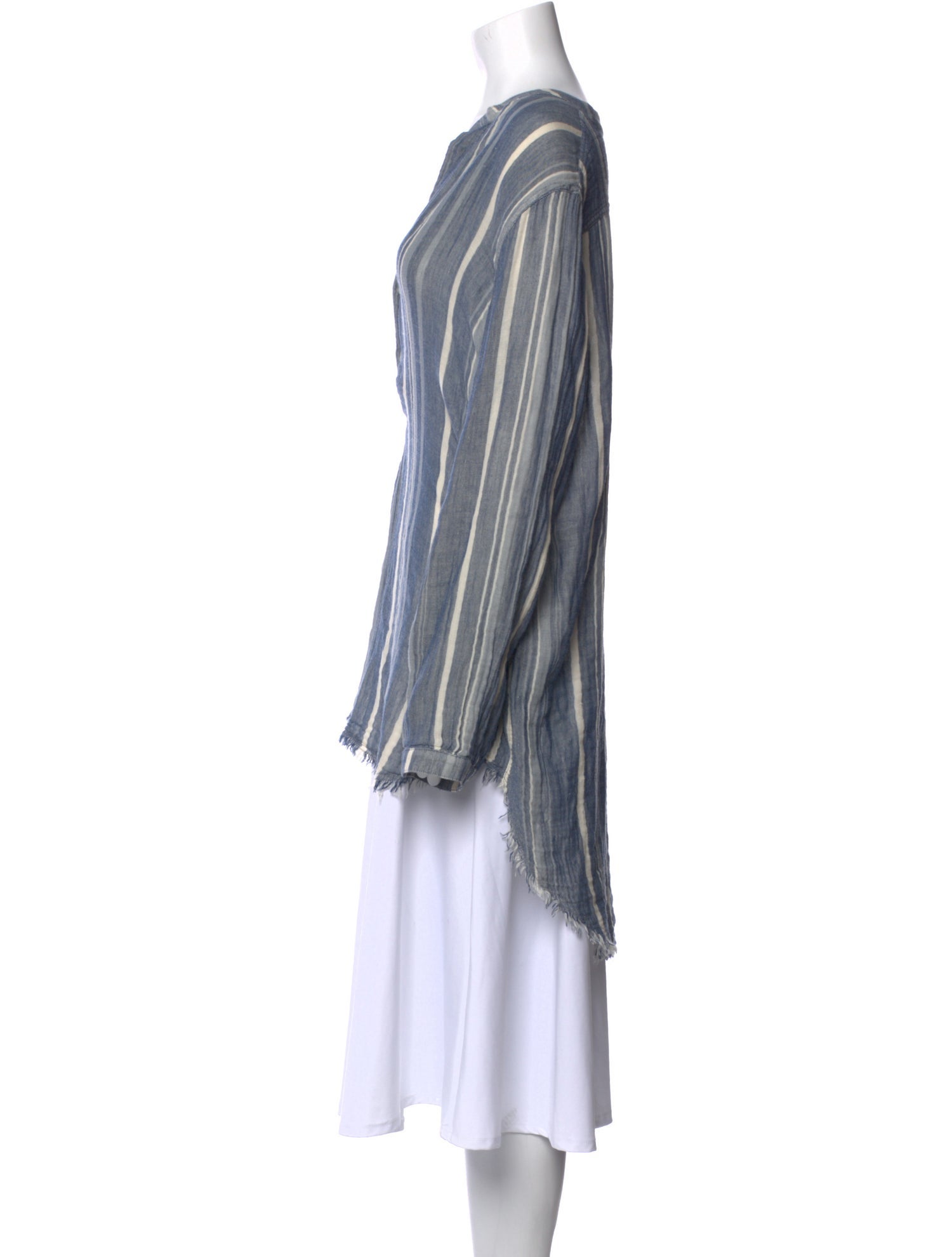 Raquel Allegra Striped V-Neck Tunic