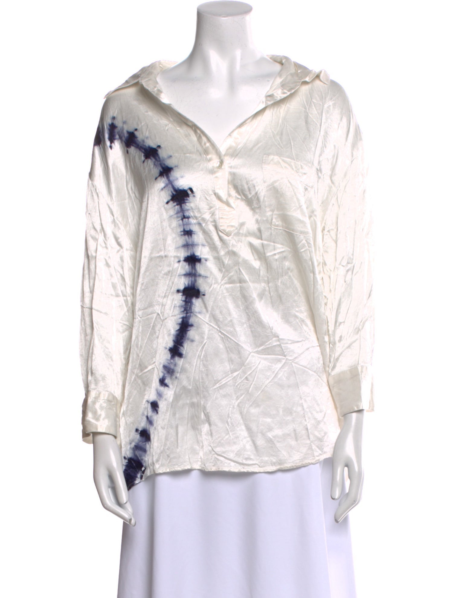 Raquel Allegra Graphic Print Long Sleeve Polo