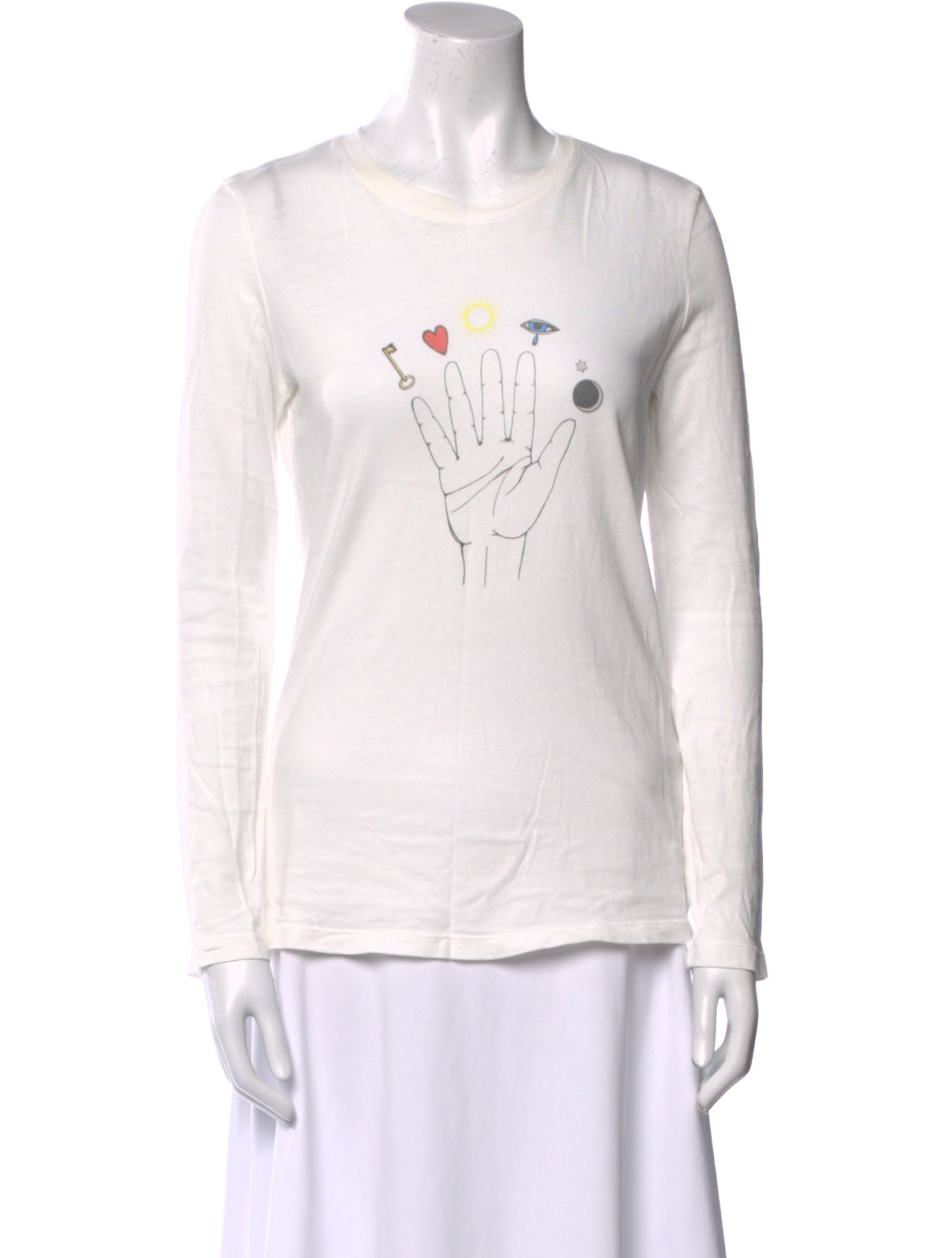 Raquel Allegra Graphic Print Crew Neck Sweatshirt