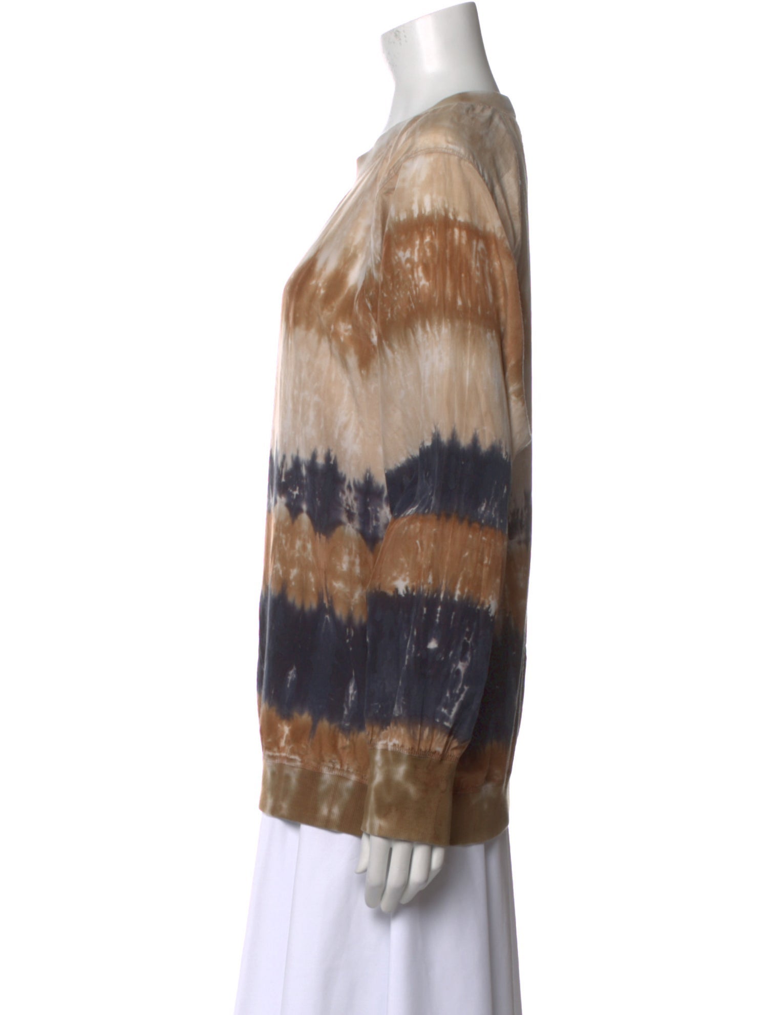 Raquel Allegra Tie-Dye Print Crew Neck Sweatshirt