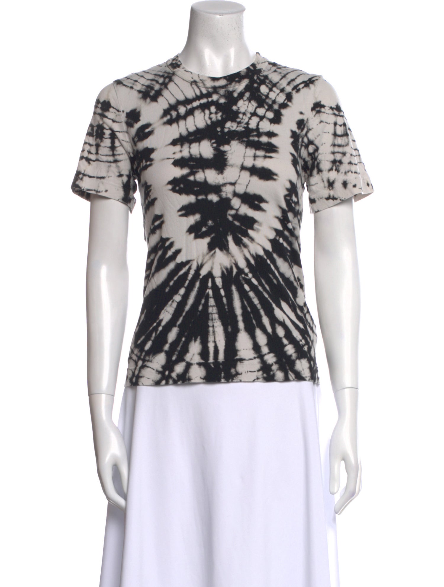 Raquel Allegra Tie-Dye Print Crew Neck T-Shirt