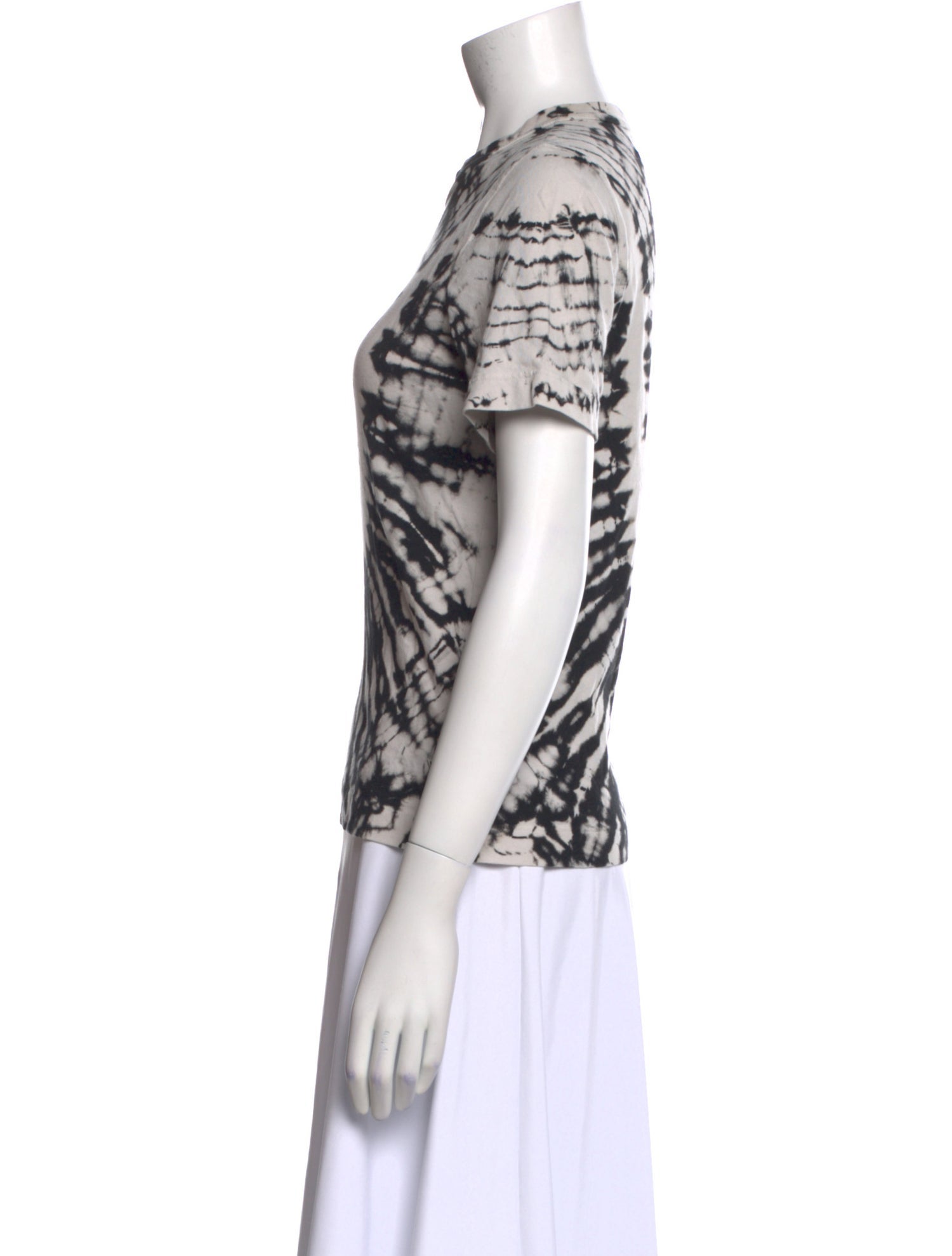 Raquel Allegra Tie-Dye Print Crew Neck T-Shirt