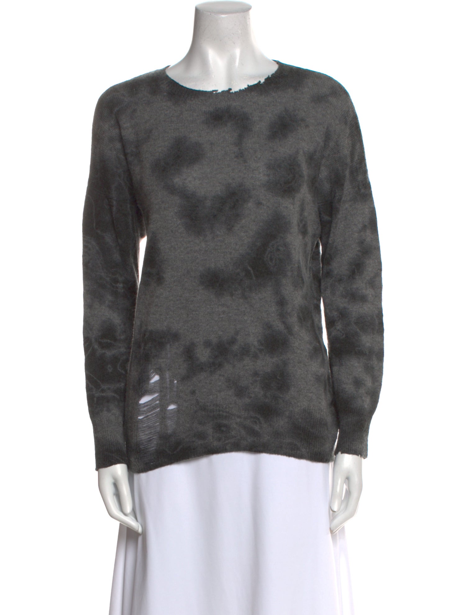 Raquel Allegra Merino Wool Tie-Dye Print Sweater