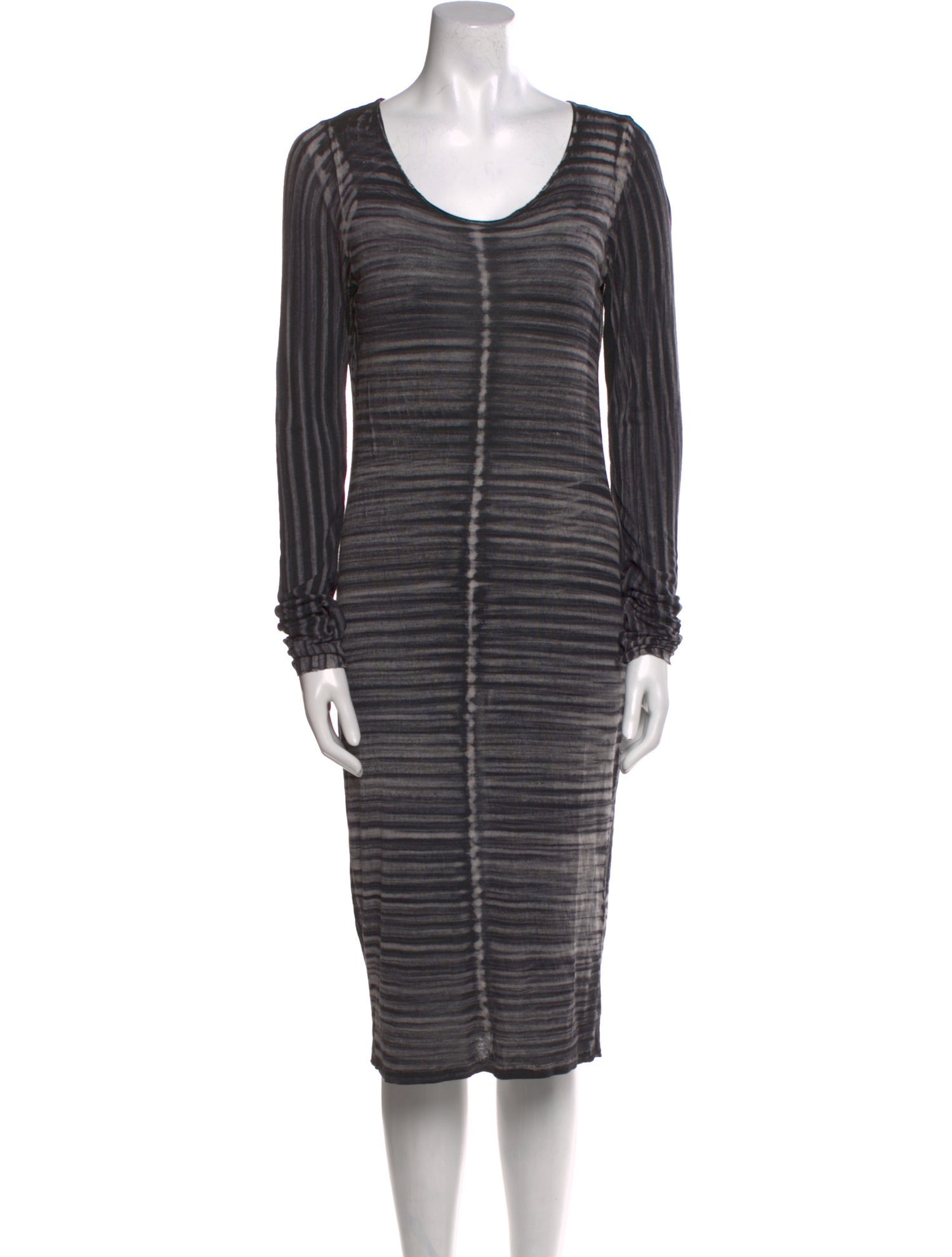 Raquel Allegra Striped Knee-Length Dress