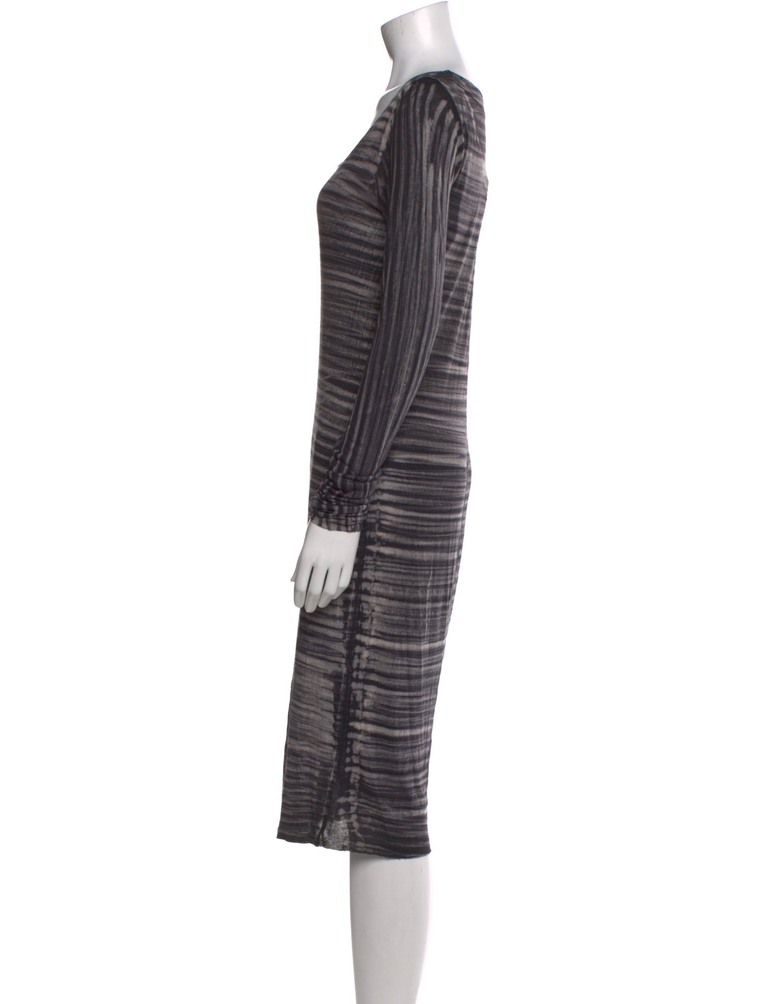 Raquel Allegra Striped Knee-Length Dress