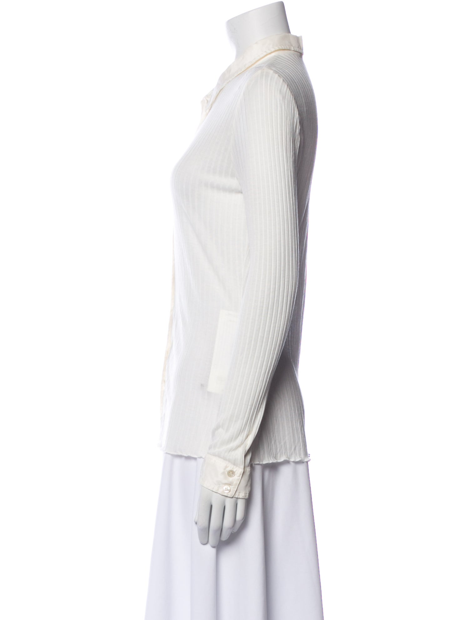 Raquel Allegra Silk Long Sleeve Button-Up Top