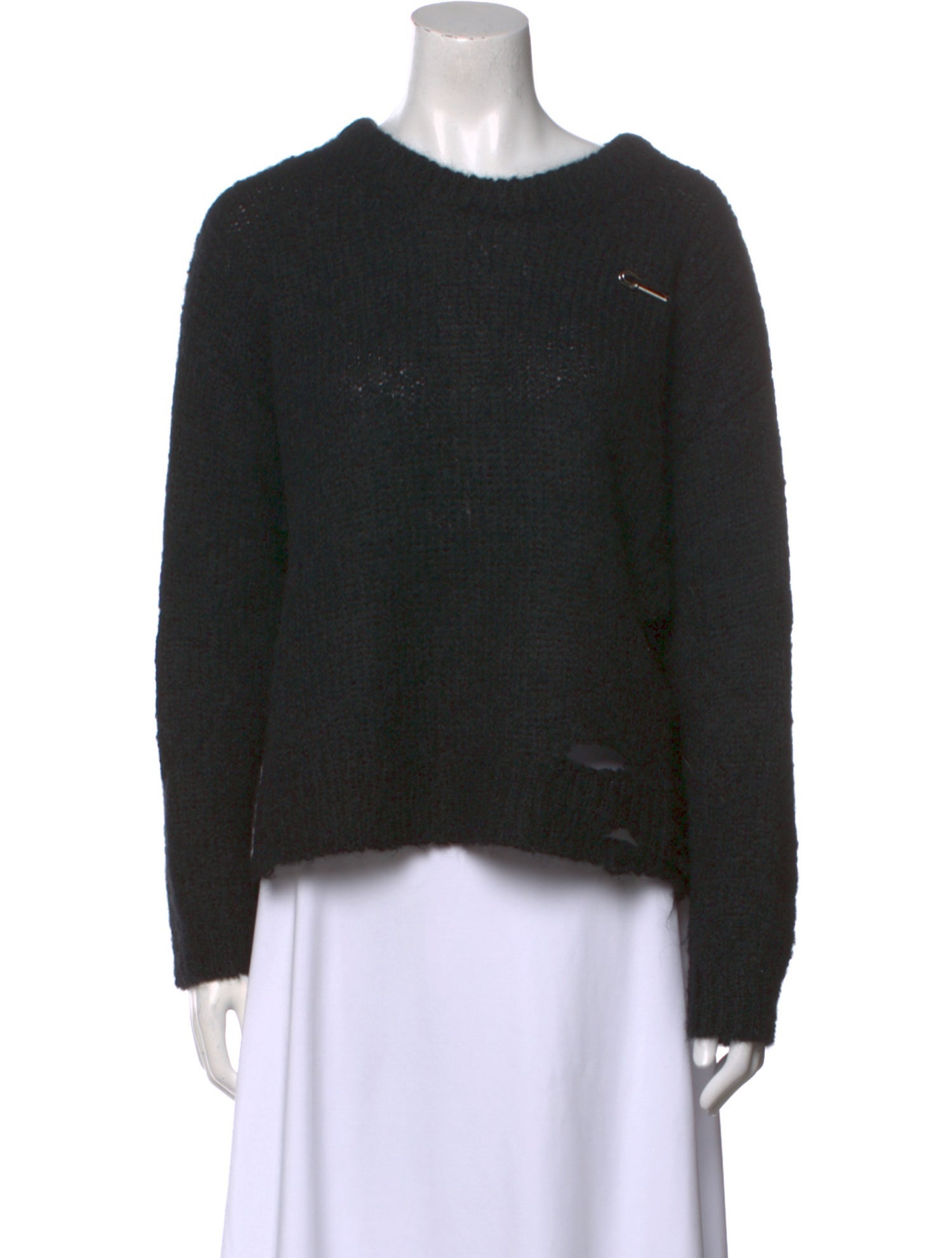 Raquel Allegra Kid Mohair Crew Neck Sweater