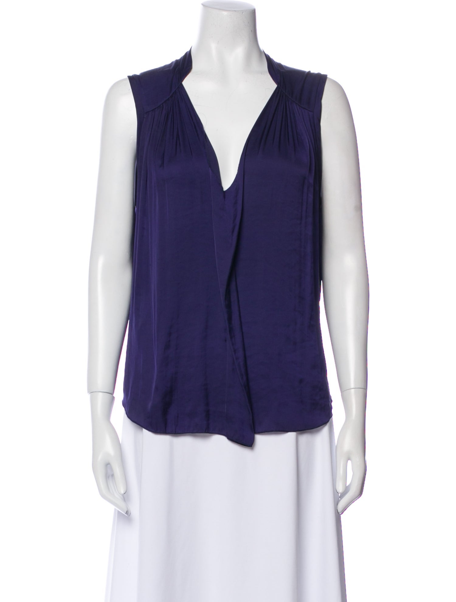 Raquel Allegra V-Neck Sleeveless Blouse