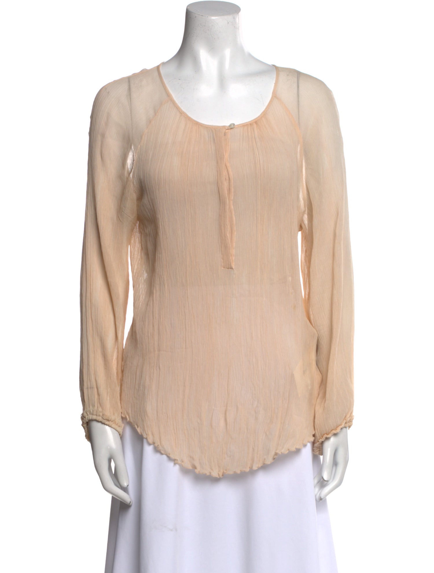 Raquel Allegra Silk Scoop Neck Blouse