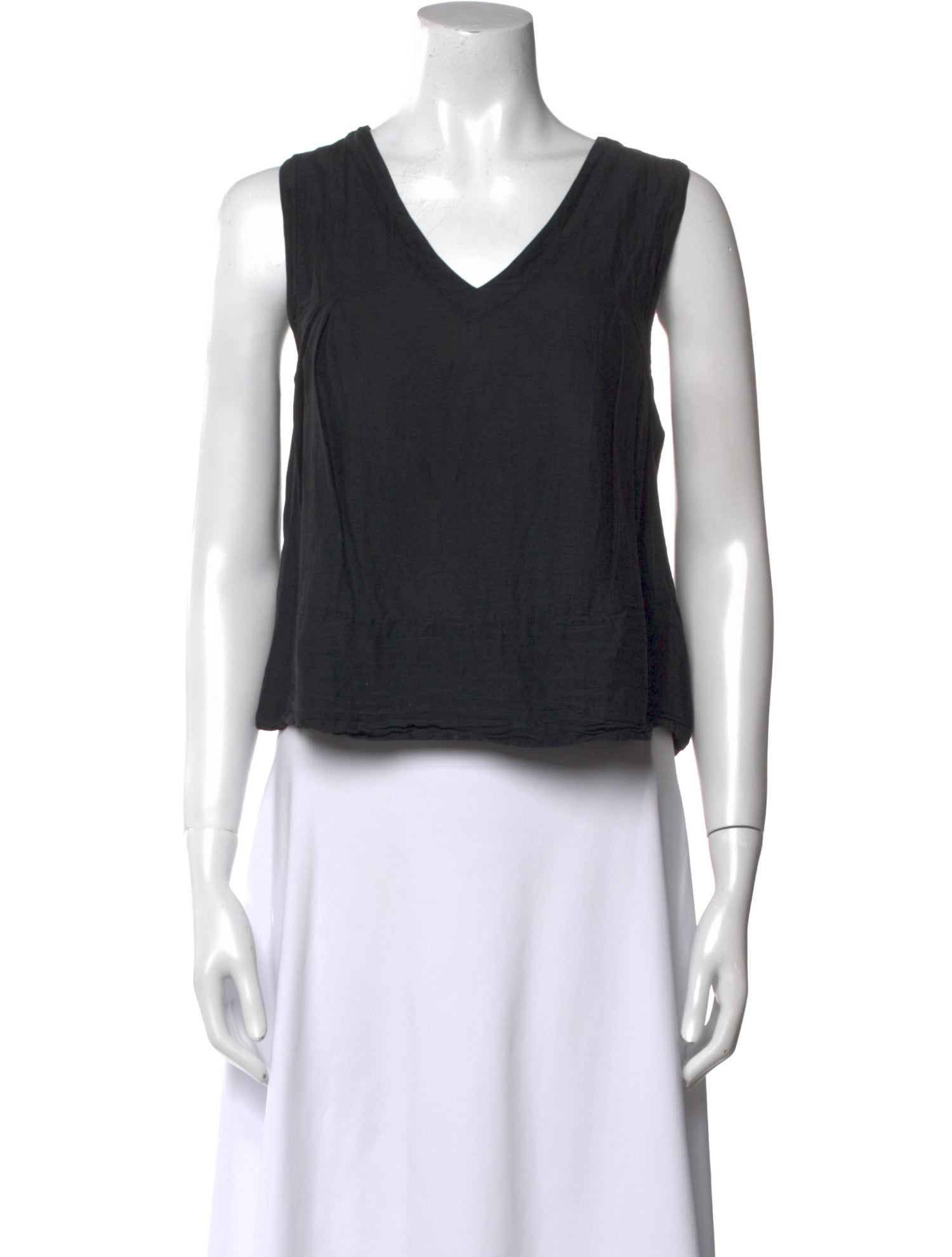 Raquel Allegra V-Neck Sleeveless Crop Top