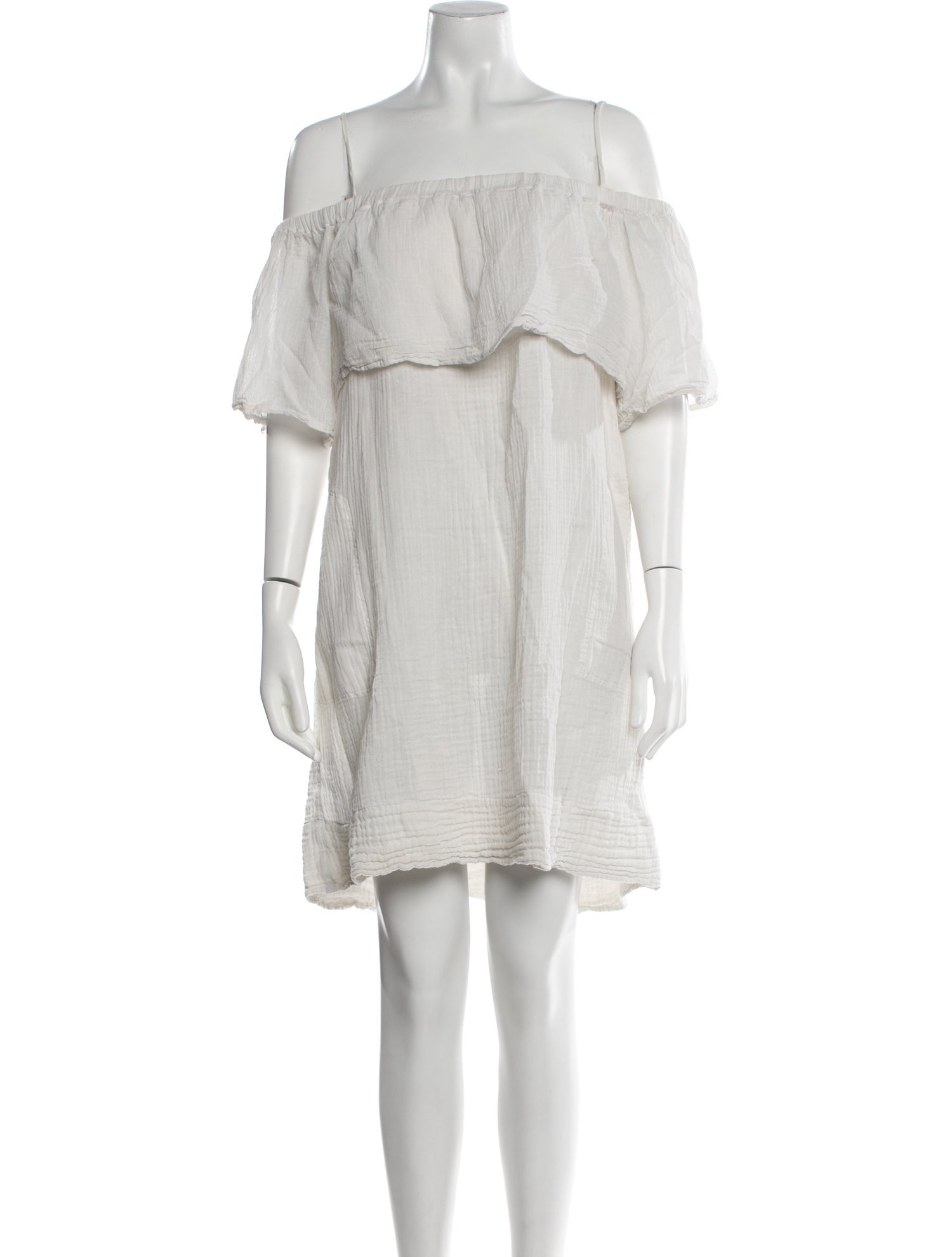 Raquel Allegra Off-The-Shoulder Mini Dress