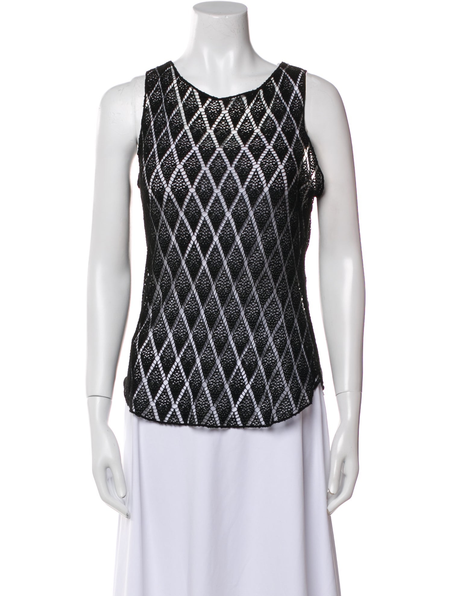 Raquel Allegra Printed Scoop Neck Top w/ Tags