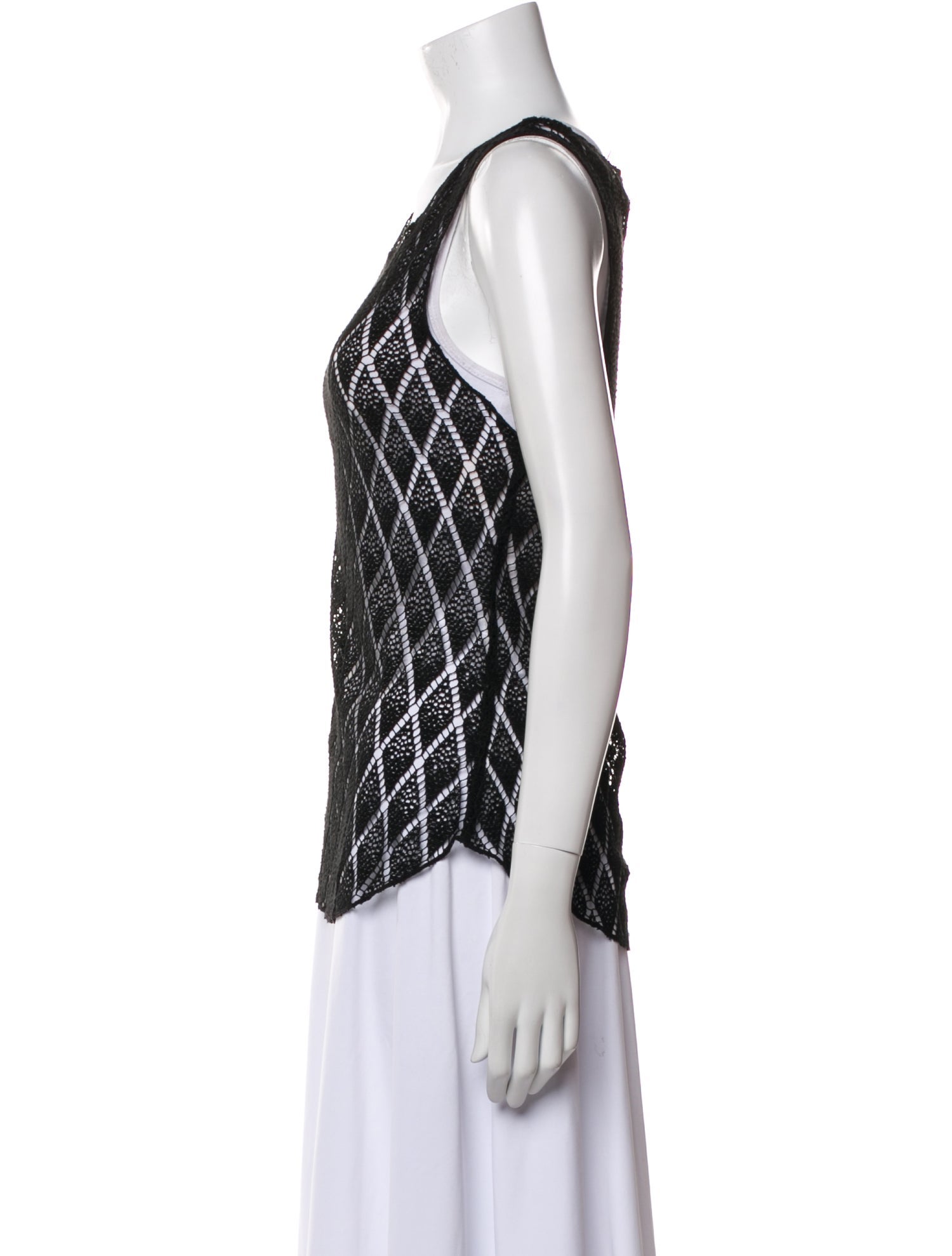 Raquel Allegra Printed Scoop Neck Top w/ Tags