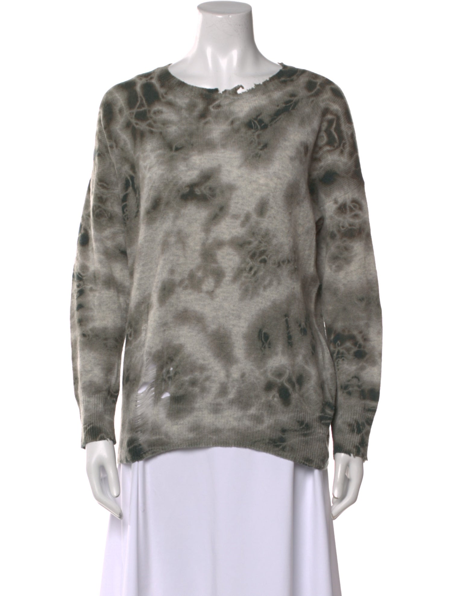 Raquel Allegra Merino Wool Tie-Dye Print Sweater