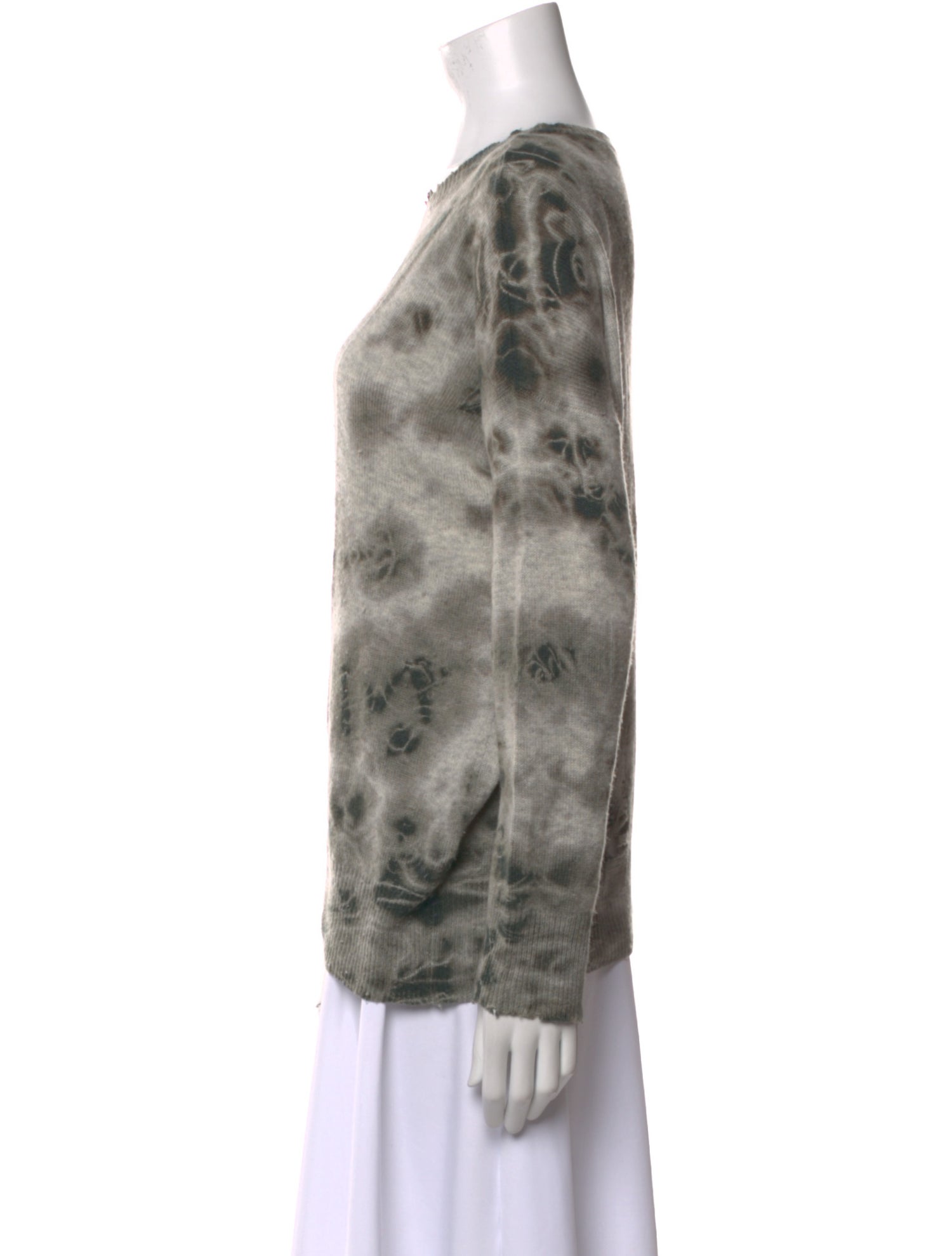 Raquel Allegra Merino Wool Tie-Dye Print Sweater