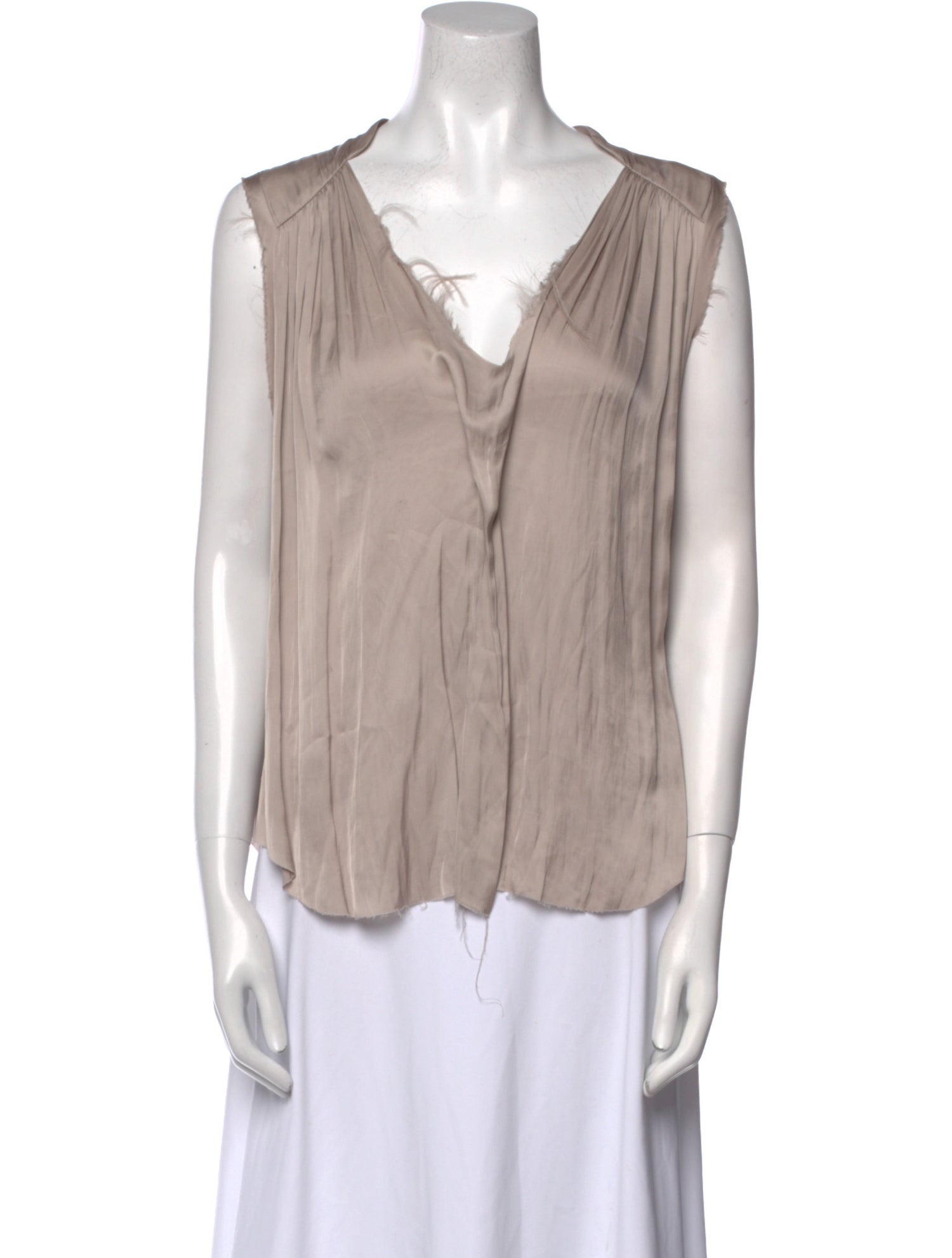 Raquel Allegra V-Neck Sleeveless Blouse