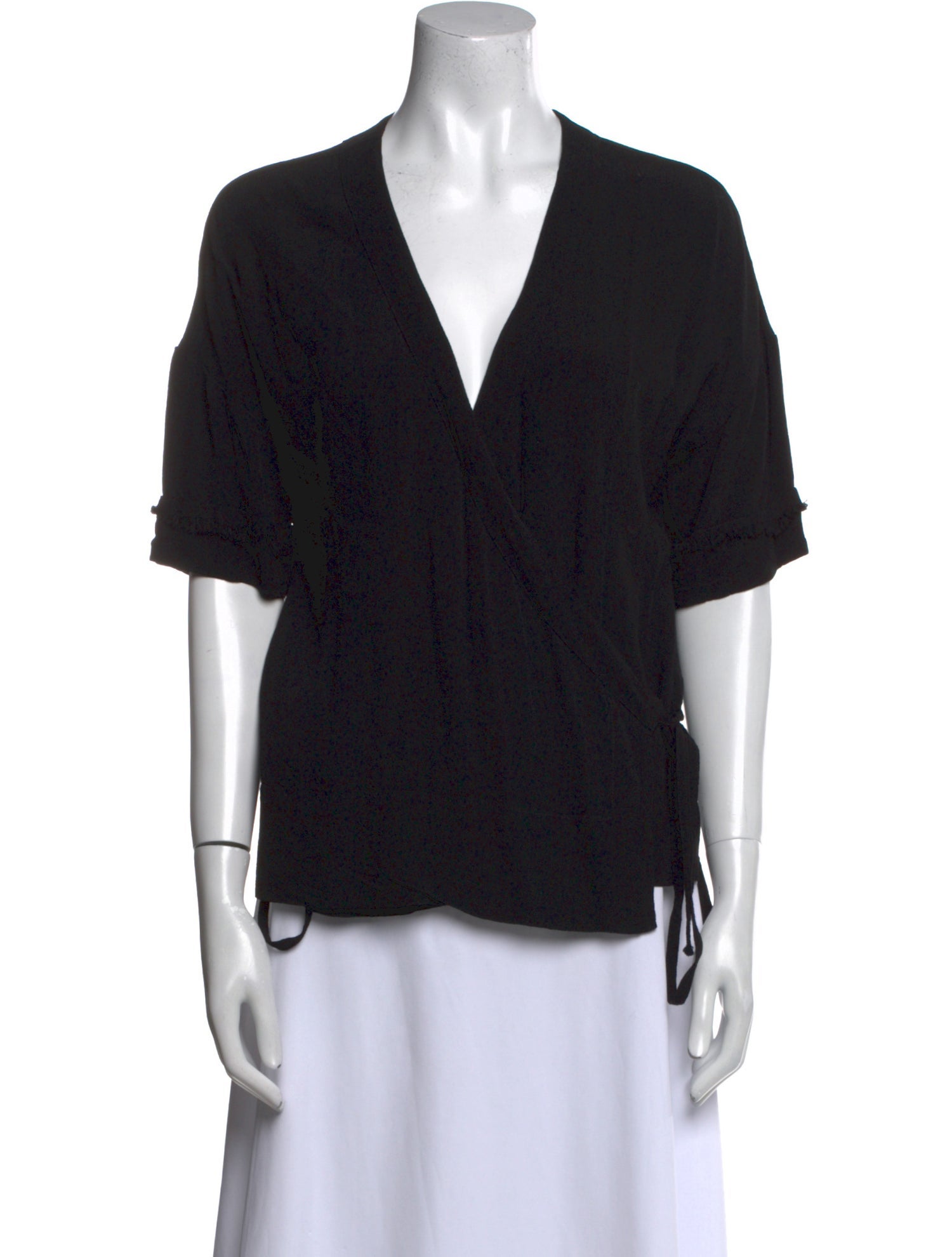 Raquel Allegra V-Neck Short Sleeve Blouse