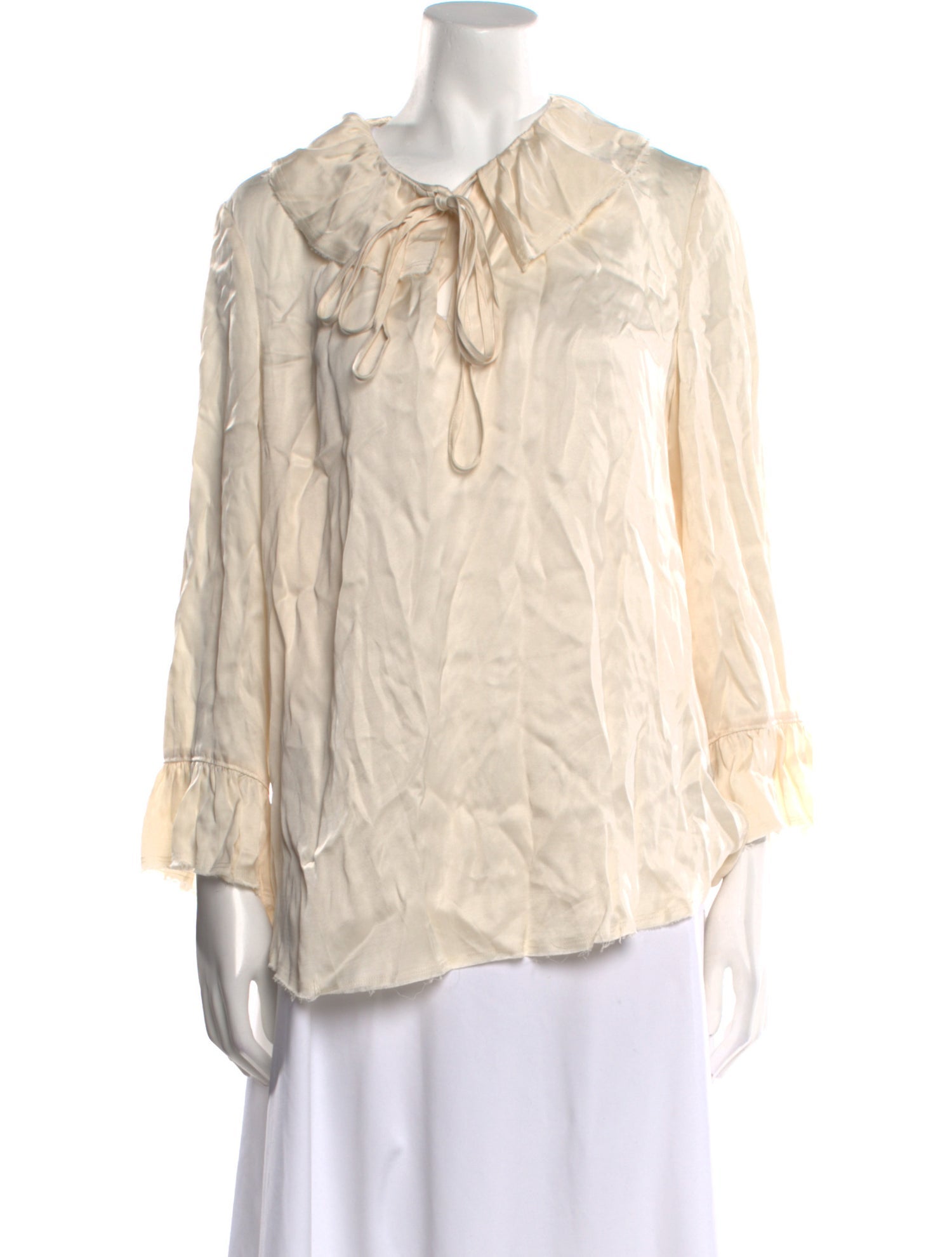 Raquel Allegra V-Neck Long Sleeve Blouse