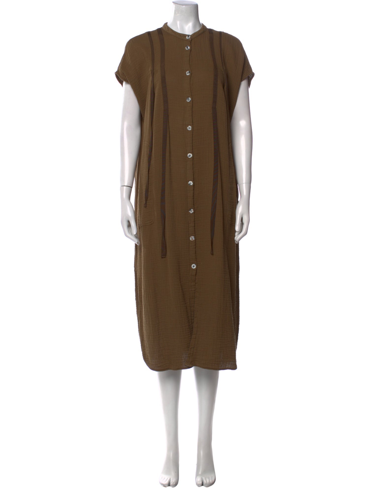 Raquel Allegra Mock Neck Midi Length Dress